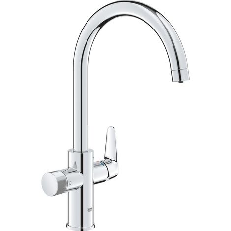 Monomando Fregadero Cromado Blue Pure Baucurve 3 vias Grohe