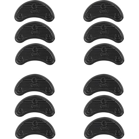 6 paires de plaques de talon de chaussure, patchs de réparation en caoutchouc pour talons usés, kit de remplacement (noir) (1/5)