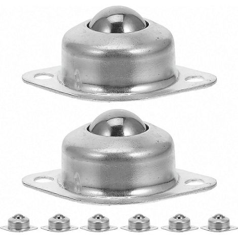 8 Roulettes à Billes de Transfert à Bride, Roue Métallique en Acier, Galet de Table pour Transmission, Fauteuil Roulant et Mobilier (1/4)