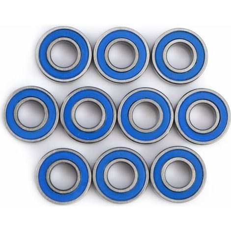 Mini Roulements à Billes Roulement à Bride en Acier Double-Blindé Roulements Kit 5x11x4mm (10pcs)