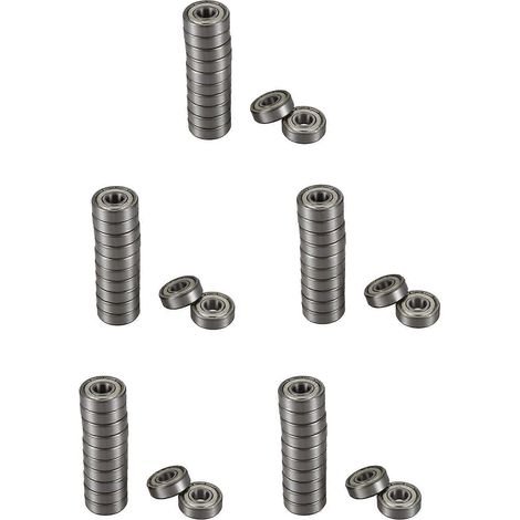 60 Pcs 608Z 22mm x 8mm x 7mm Single Row Deep Groove Ball Bearing (1/5)