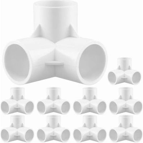 Raccord T - 32 mm - Pour Tuyaux PVC - Irrigation Agricole Serre Piscine - 10 Pièces (1/5)