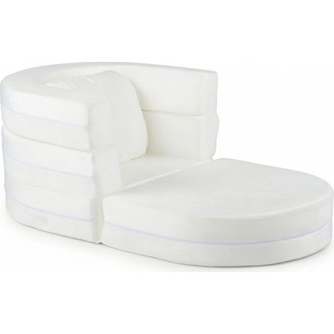 Canapé-Lit Convertible 3-en-1 pour Enfants, Lit Pliant Tout en Un pour Tout-Petit avec Housses Zippées Lavables & Coussin Confortable, Remplissage en