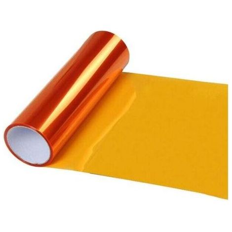 Film de Phare de Voiture, 200cm x 30cm Autocollant de Phare de Voiture Clair Antibrouillard Arrière Autocollant en PVC Film de Phare de Voiture Anti-rayures Autocollant de Voiture,Orange (1/5)