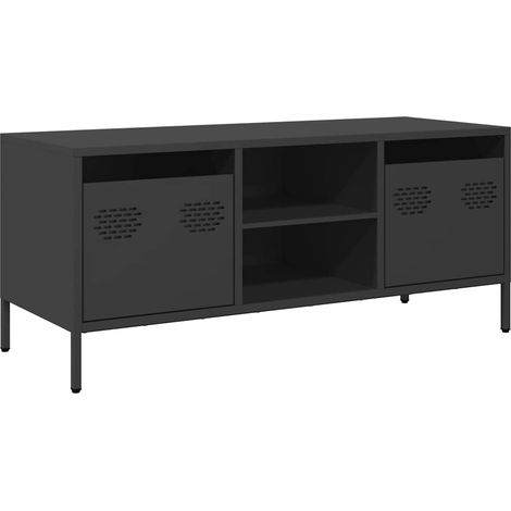 Maison Exclusive - TV-Schrank Schwarz 101,5x39x43,5 cm Kaltgewalz (1/5)