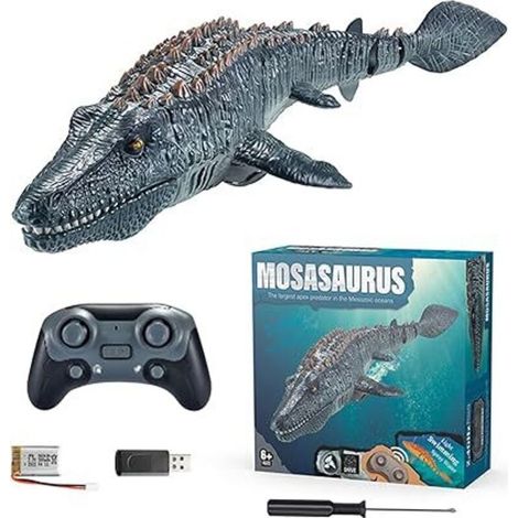 de l'eau Jouets pour pour l'eau, de Piscine Mosasaurs télécommandés pour, de Simulation Mosasaurus avec lumière et Eau pulvérisée p (1/5)
