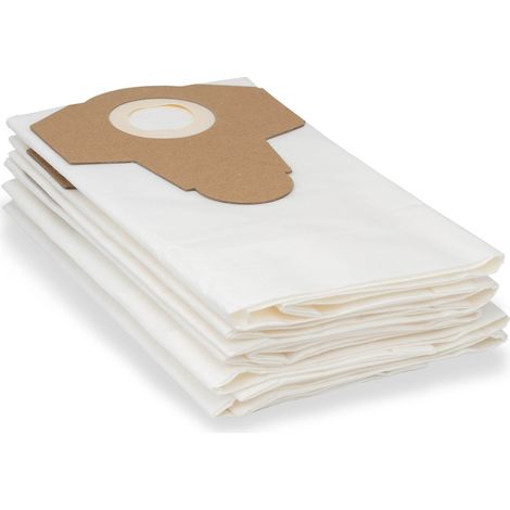 Set de sacs pour aspirateur, 5 sacs de rechange, adapté pour aspirateur sec et humide Einhell BT-VC 1250 S / SA