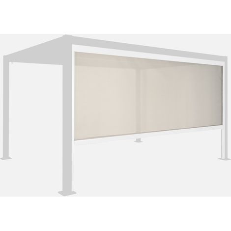 Estor lateral enrollable de aluminio y textileno para pérgola bioclimática, 4m