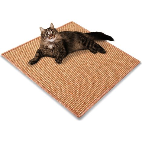 Floordirekt – Tapis à griffer pour chat en sisal 50 x 50 cm – Antistatique – Compatible chauffage par le sol – Résistant et sans substances nocives