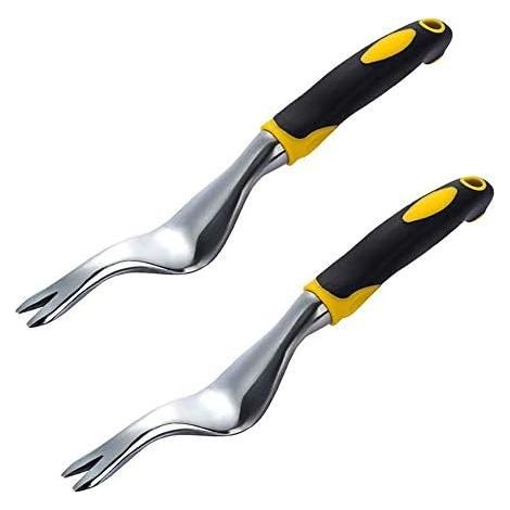 CSPARKV Lot de 2 outils de jardinage manuels pour désherbant les mauvaises herbes pour le jardin, la plantation de fleurs et les mauvaises herbes (1/3)