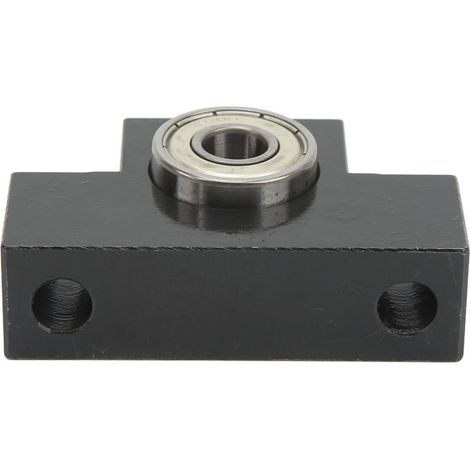 Support de vis à billes EF12 avec roulement, bloc de montage de vis à billes en acier à haute teneur en carbone pour tour/fraiseuse CNC (1/5)