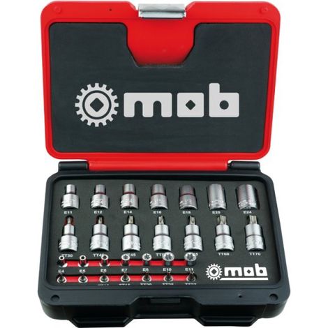 Coffret Tamper TORX 1/4'' & 1/2'' - (260 x 175 x 60mm) – 28 pièces – MOB (1/5)