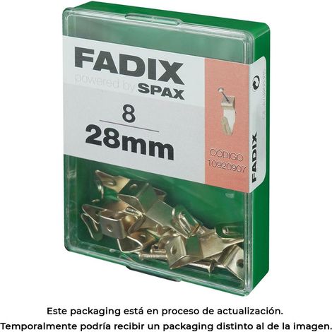 Cuelgacuadros Hansafix, 28mm, caja 8 uds.  Fadix 85761 (1/3)