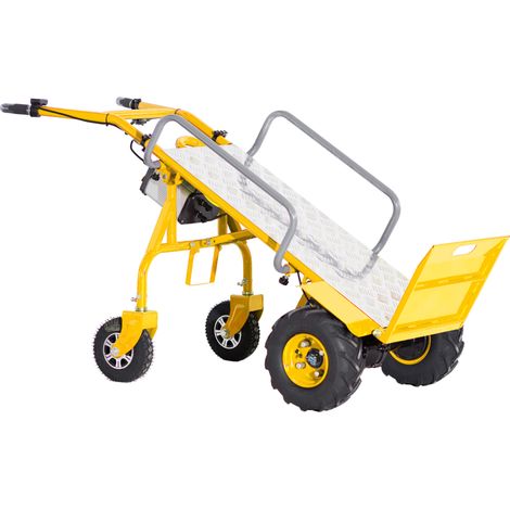 Mw Tools – Diable électrique 260 kg – Largeur 676 mm – Freinage électronique – Pour terrains accidentés – 2 roues arrière stabilisatrices – ES260