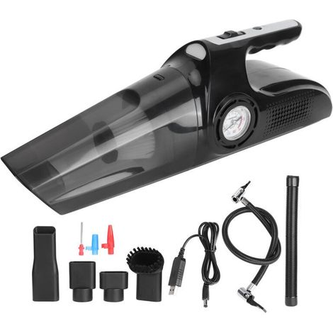 Aspirateur sans fil rechargeable USB 120W, 4 en 1, usage sec et humide. Pour maison et voiture, compact et polyvalent.