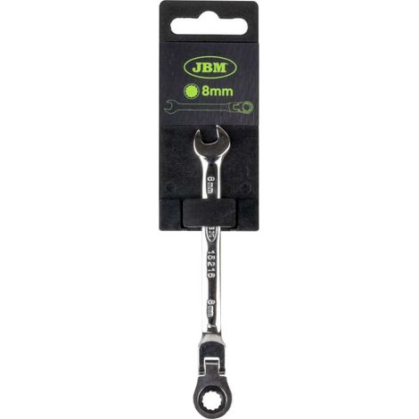 JBM 15216 RING-MAULSCHLÜSSEL MIT FLEXIBLEM KOPF 8 ММ – MIT SPIEGELBELAG