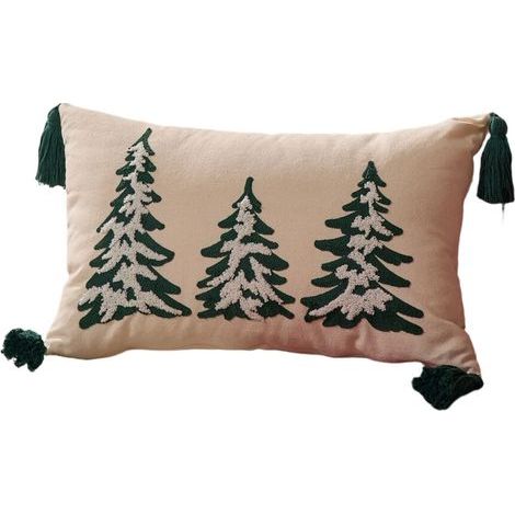 Housse de coussin brodée pour la saison des vacances,-30CM UN (1/2)