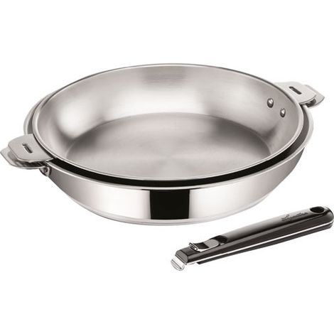 Set mit 2 bratpfannen aus edelstahl 24 und 28 cm + griff - Lagostina - 012138600003