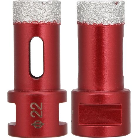 2 accessoires de scie cloche diamantée, filetage intérieur M14 pour meuleuse d'angle, accessoires pour marbre, 22 mm (1/5)