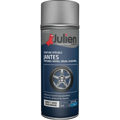 Peinture aérosol Spécial Jantes - Mat Noir - 400 ml - Julien