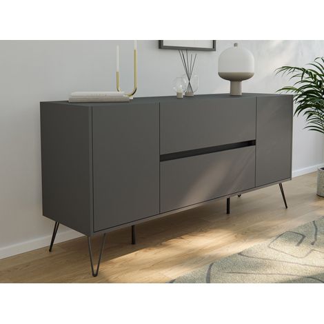 Sideboard Yako 155cm 2 SoftClose 2 Türen Grafit