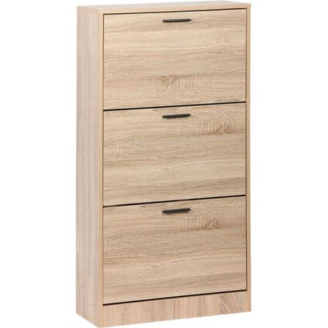 Zapateros - Mueble Zapatero 3 Niveles Piro - Madera Natural