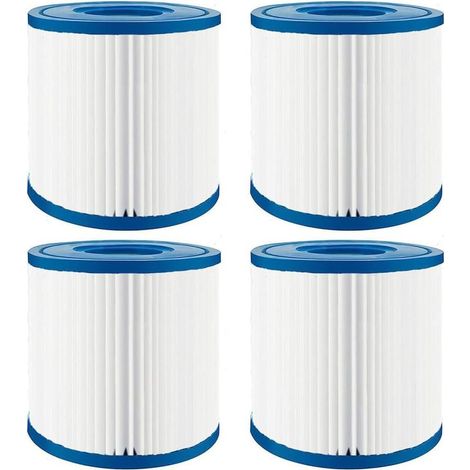 4Pcs Cartouche filtrante de Piscine Remplace pour Bestway VII & Intex D, Filter Cartridge pour Summer Waves (1/5)