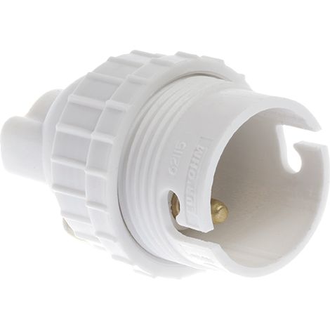 Douille B22 bague - Blanche double