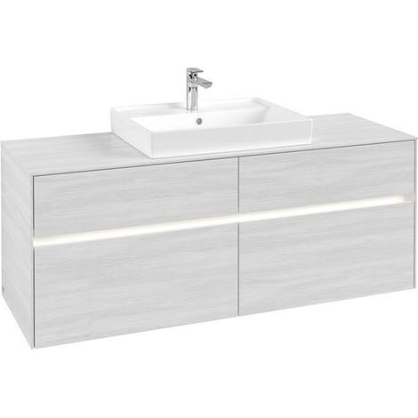 VB WTUS Collaro C084B0 1400x548x500mm avec cloche. 4 Ausz. WT m.tig Bois blanc
