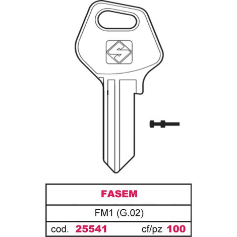 Silca chiave asc fm1 (g.vac 0) fasem (20 pezzi) - Silca