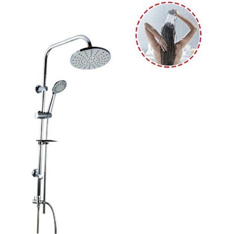 Trade Shop - Columna De Ducha Grifo Mezclador Cromo Corredero Rociador 69125 Baño -
