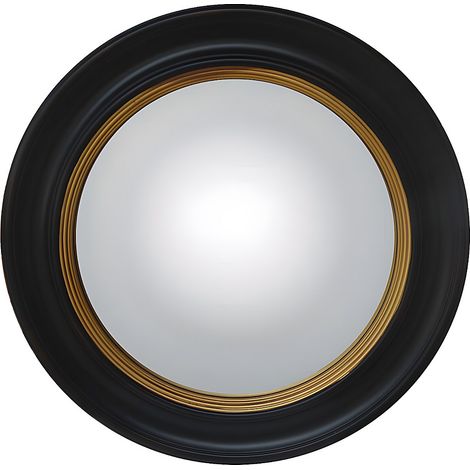 Specchio occhio di strega - D.66 cm - Legno di paulownia Nero e dorato effetto ottone - FRANKLIN
