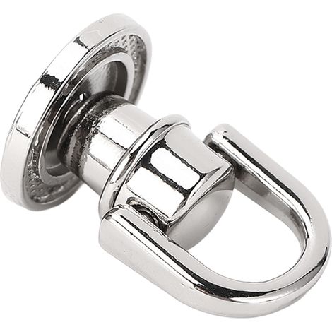 20 Stück D-Ring-Nieten aus Zinklegierung mit Kugelkopf, drehbar, für Handtaschen, Rucksäcke und Haustierhalsbänder, silberfarben (1/5)