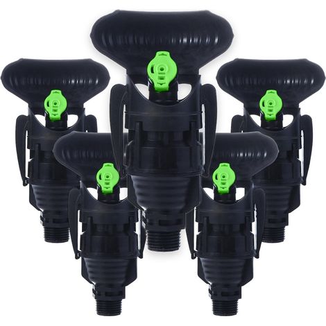Irrigatore rotante super 10 per irrigazione più deflettore 180º, ugello verde circolare maschio da 1/2". Confezione da 5 unità.  Offerta esclusiva (1/5)