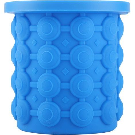 Seau à glaçons en silicone double usage, moule à glaçons bac réutilisable, récipient de cuisine gain de place (1/5)