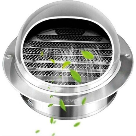 Grille de ventilation ronde - 120 mm - acier inoxydable 304 - résistante à la rouille - convient aux hottes de cuisine (1/3)
