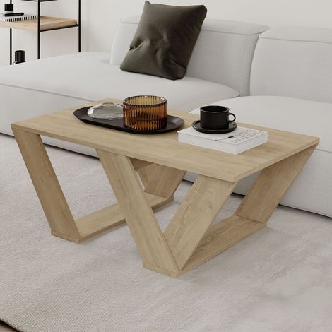 Pipra Modern Coffee Table Oak Multipurpose  H 40cm