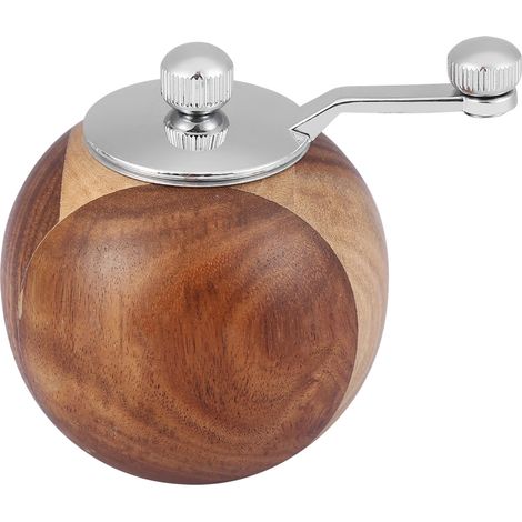 Handmühle aus Naturholz, praktisches Küchengerät, Gewürzmühle, Messflasche, robustes Küchenutensil (1/5)