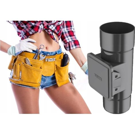 Nettoyeur de caniveaux 110 mm - Graphite - PVC - Empêche le colmatage - Débit élevé (1/5)