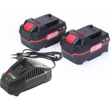 2X 20V 4.3Ah Remplacement Li-ION Batterie 1x 21V 2.4Amp Chargeur Rapide Compatible avec Parkside 20V Li-ION Outil (1/5)