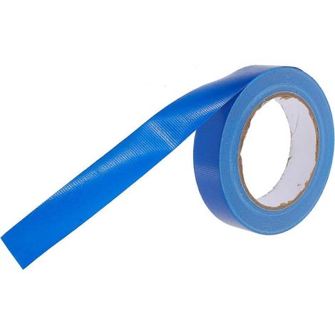 Ruban adhésif double face extra résistant pour tapis, 1 rouleau, pour le marquage des tapis et moquettes, ruban adhésif en maille pour la fixation des tapis de sol, bleu, 11,5 x 11,5 x 2,7 cm (1/5)
