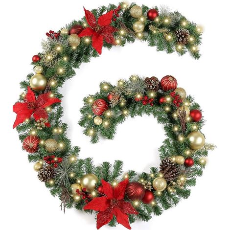 Guirlande de Noël Sapin Artificiel avec lumières 270cm (1/5)