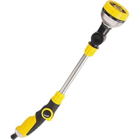 Adjustable Garden Hose Nozzle and Watering Wand with Long Reach, Pressure, Ergonomic Grip (1/5)