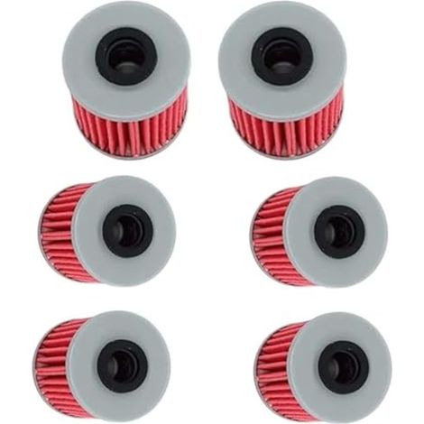 Compatible avec 6 filtres à huile pour Kawasaki KX250F KX450F RMX450Z RMZ250 Beta EVO 250 300 52010-61125 Remplace 17254-HPO-A00 (1/4)