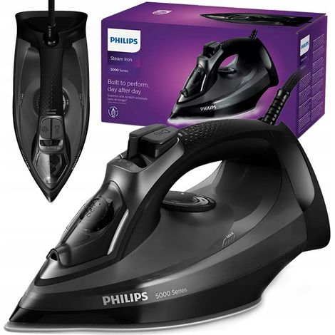 Plancha Philips DST5040/80 SteamGlide Plus color negro azulado