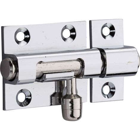 Chiusura a chiavistello per porta,  ottone cromato,  Ø 8mm, 35x30mm - THIRARD