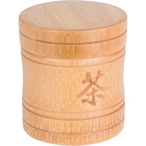 Boîte de rangement en bambou léger et portable pour thé, coffret de conservation avec couvercle, conteneur à infusion, étui pratique pour feuilles de thé (1/3)
