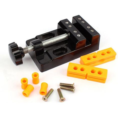 Mini étau plat 57 mm, étau d'établi multifonction, mini-étau de perceuse à colonne pour le travail du bois, la sculpture et l'artisanat. (1/5)