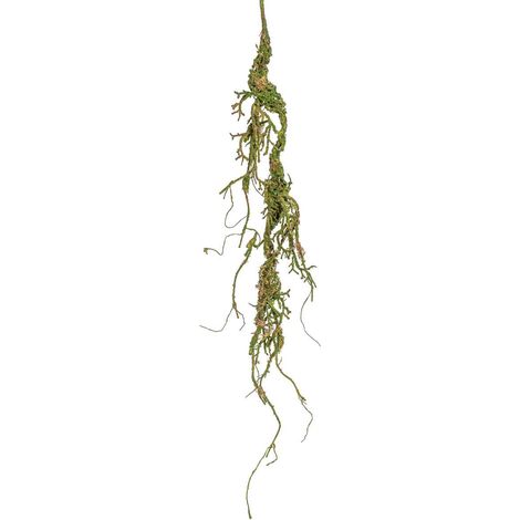 Branche de liane artificielle moussée vert et marron L 127 cm D 45 cm