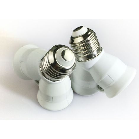 E27 socket converter, 2-in-1 socket adapter of 2 adapters for LED bulbs and incandescent lamps as well as compact fluorescent lamps [energy class A+]